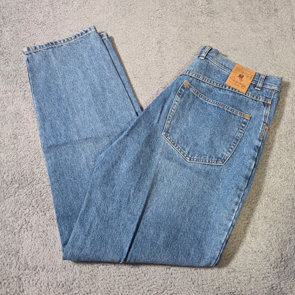 Request Mens‎ 36 Cowboy Basic Series Jeans Blue Medium Wash Straight Leg Vintage